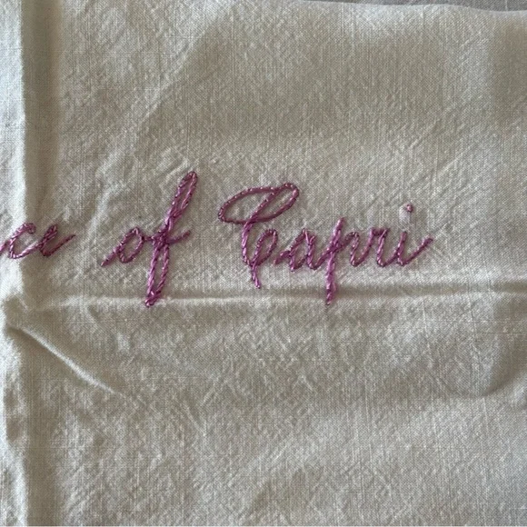 Embroidered Capri Fringe Linen Decor Country Horse and Carriage Design Stitched - Picture 14 of 15